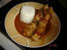 Spieße mit feuriger Soße - Rezept