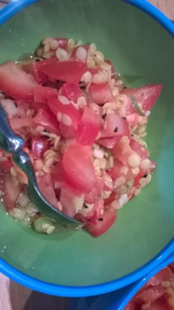 Linsen Tomaten Salat - Rezept