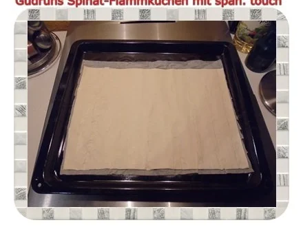 Rezept: Flammkuchen: Spinatflammkuchen mit spanischen Touch Bild Nr. 5 Flammkuchen: Spinatflammkuchen mit spanischen Touch - Rezept - Bild Nr. 5