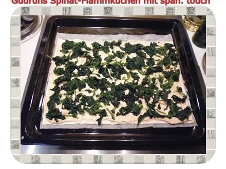 Rezept: Flammkuchen: Spinatflammkuchen mit spanischen Touch Bild Nr. 7 Flammkuchen: Spinatflammkuchen mit spanischen Touch - Rezept - Bild Nr. 7