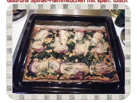 Rezept: Flammkuchen: Spinatflammkuchen mit spanischen Touch Bild Nr. 11 Flammkuchen: Spinatflammkuchen mit spanischen Touch - Rezept - Bild Nr. 11
