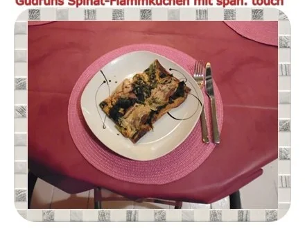 Rezept: Flammkuchen: Spinatflammkuchen mit spanischen Touch Bild Nr. 12 Flammkuchen: Spinatflammkuchen mit spanischen Touch - Rezept - Bild Nr. 12
