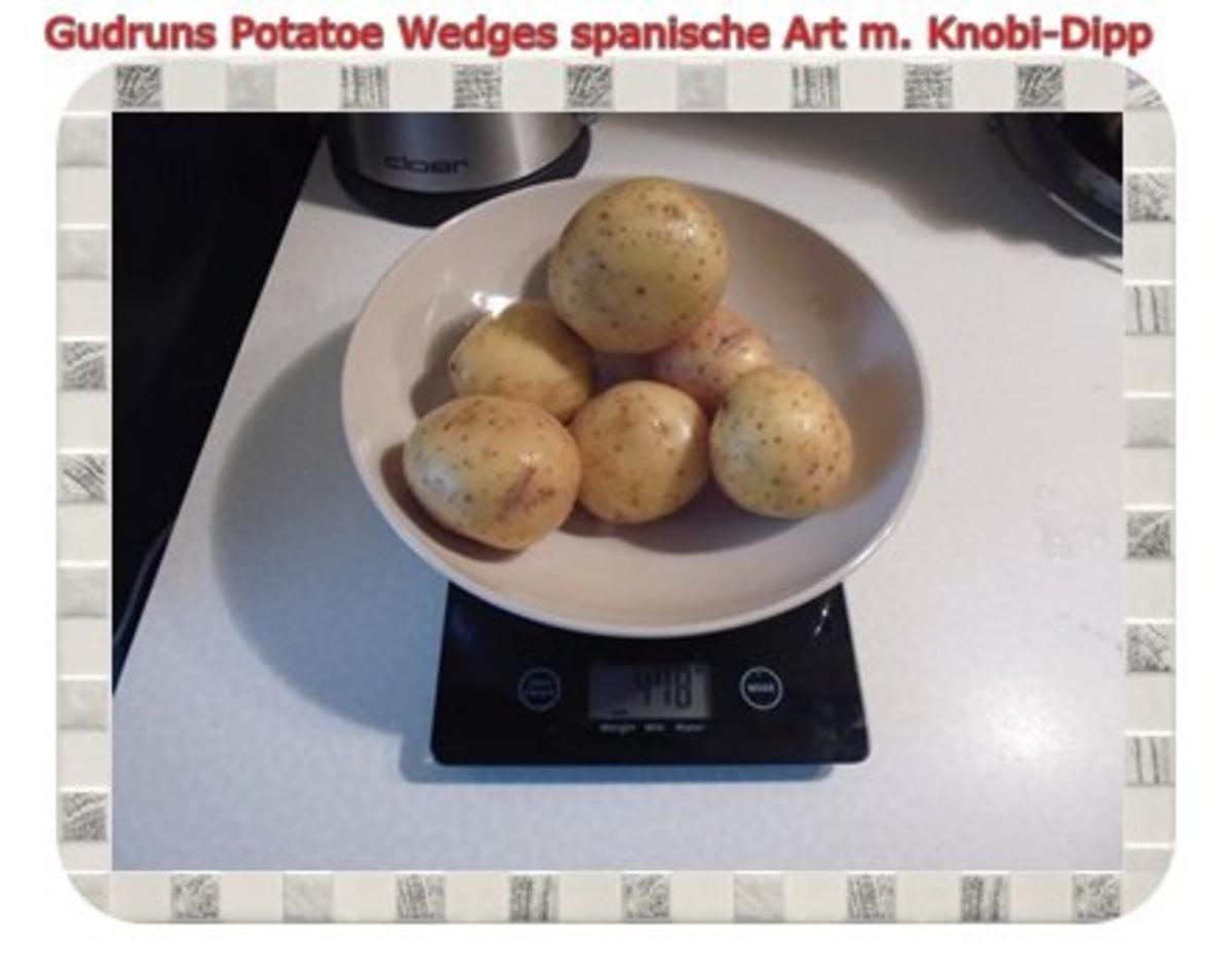 Kartoffeln: Potatoe Wedges spanische Art mit Knobi-Dipp - Rezept - Bild Nr. 2