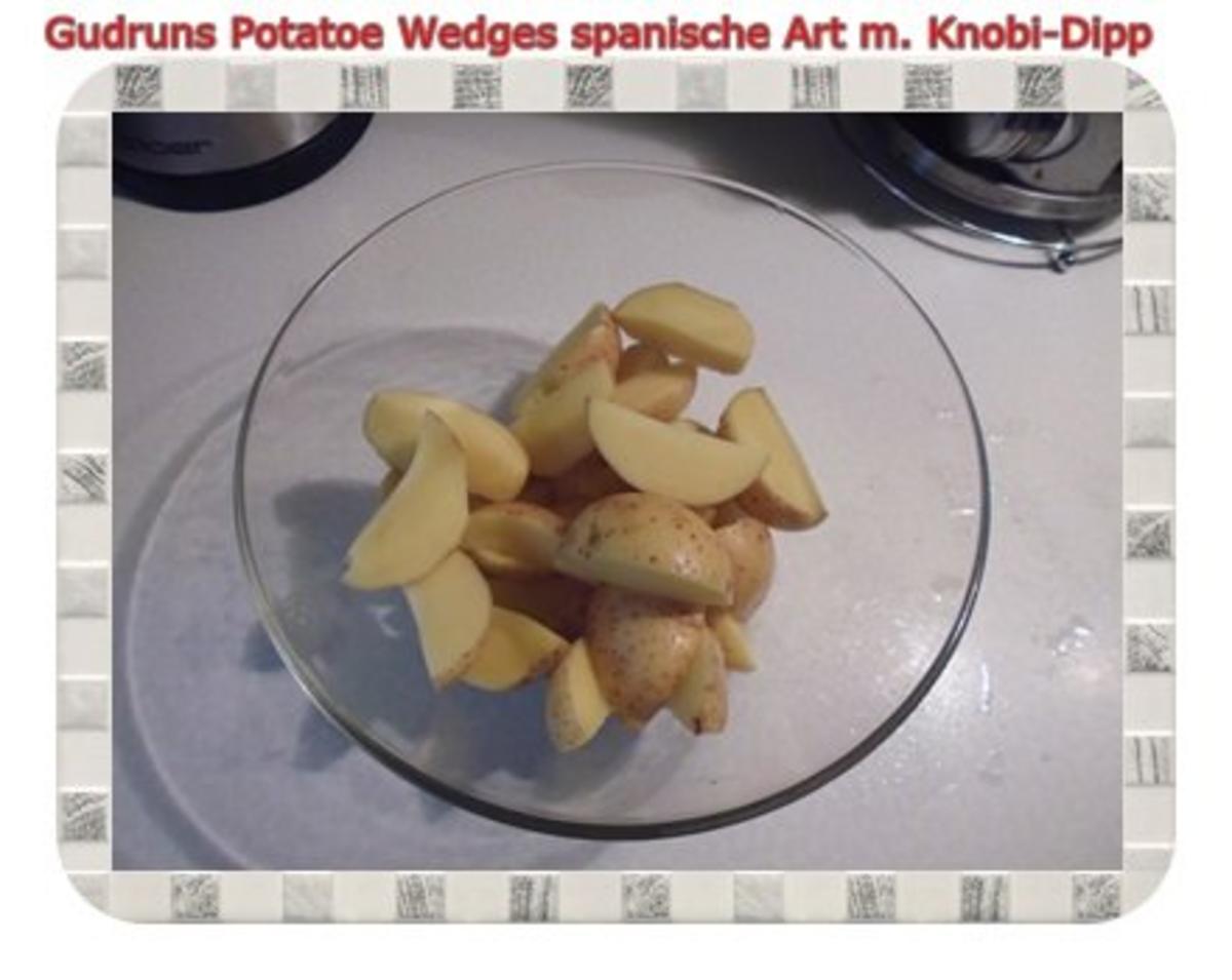 Kartoffeln: Potatoe Wedges spanische Art mit Knobi-Dipp - Rezept - Bild Nr. 3