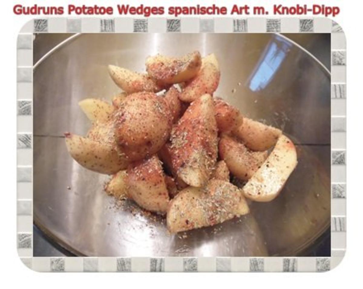 Kartoffeln: Potatoe Wedges spanische Art mit Knobi-Dipp - Rezept - Bild Nr. 5