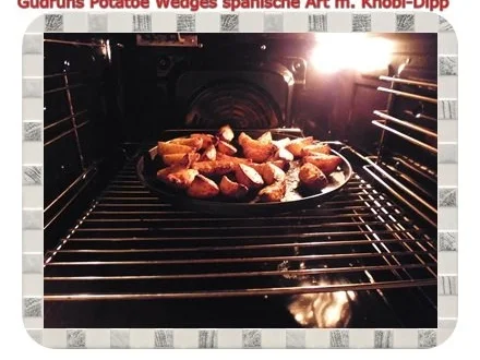 Rezept: Kartoffeln: Potatoe Wedges spanische Art mit Knobi-Dipp Bild Nr. 10 Kartoffeln: Potatoe Wedges spanische Art mit Knobi-Dipp - Rezept - Bild Nr. 10