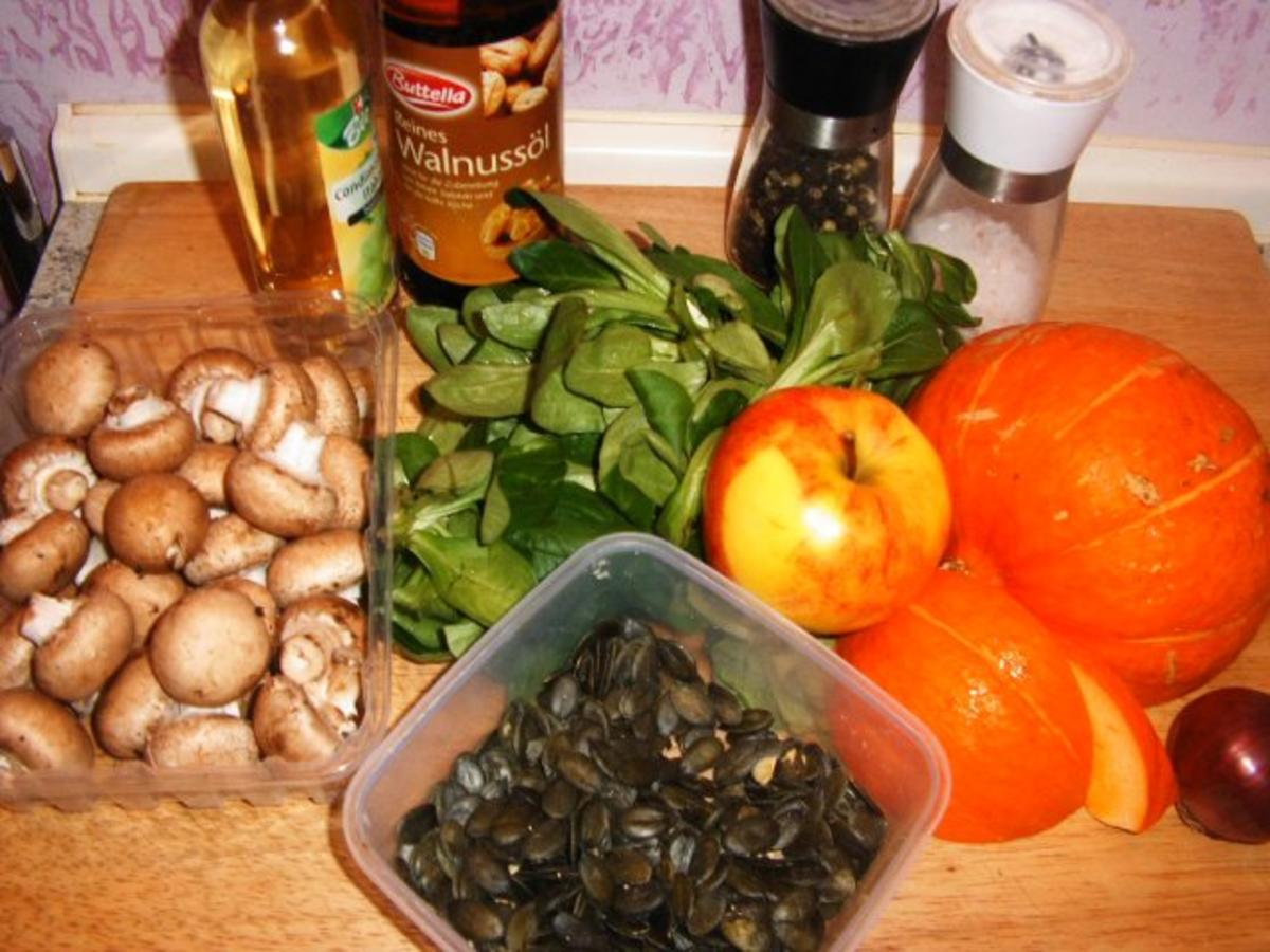 Kürbis-Champignon-Apfel-Salat - Rezept - Bild Nr. 2