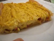 Pikantes Backen: Blätterteig mit Schalotten-Mango-Belag - Rezept