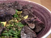 Puy-Linsen-Apfel-Salat mit Geflügelleber - Rezept