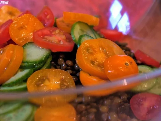 Puy-Linsen-Apfel-Salat mit Geflügelleber - Rezept - Bild Nr. 6