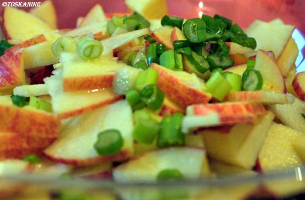 Puy-Linsen-Apfel-Salat mit Geflügelleber - Rezept - Bild Nr. 8