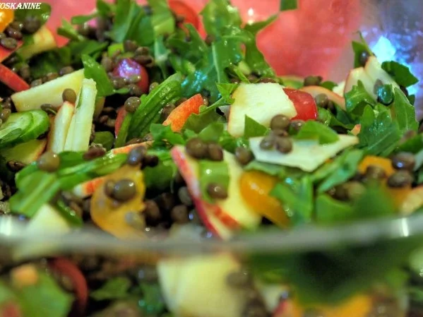 Puy-Linsen-Apfel-Salat mit Geflügelleber - Rezept - Bild Nr. 9