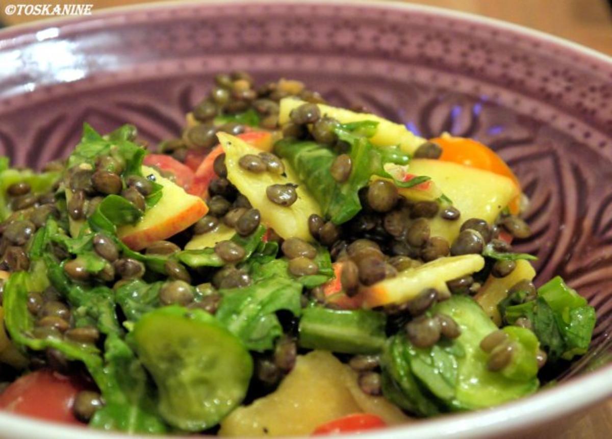 Puy-Linsen-Apfel-Salat mit Geflügelleber - Rezept - Bild Nr. 12
