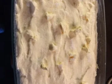 Rezept: Quark-Grieß-Auflauf mit Pfirsichen und Pflaumenpürree Quark-Grieß-Auflauf mit Pfirsichen und Pflaumenpürree - Rezept