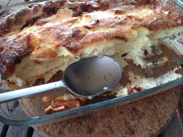 Rezept: Quark-Grieß-Auflauf mit Pfirsichen und Pflaumenpürree Bild Nr. 2 Quark-Grieß-Auflauf mit Pfirsichen und Pflaumenpürree - Rezept - Bild Nr. 2