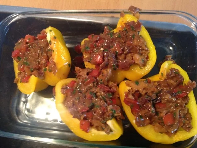 Paprika gefüllt mit Krause Glucke - Rezept - Bild Nr. 4