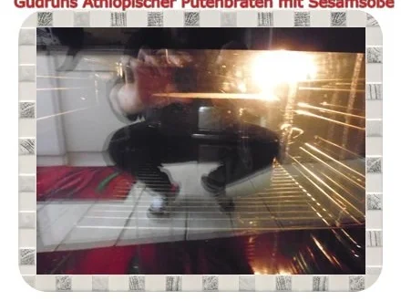 Geflügel: Äthiopischer Putenbraten mit Kartoffelspalten und Tomaten-Sesamsoße - Rezept - Bild Nr. 9