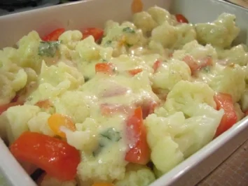 Einfaches Blumenkohl-Gemüse-Gratin - Rezept