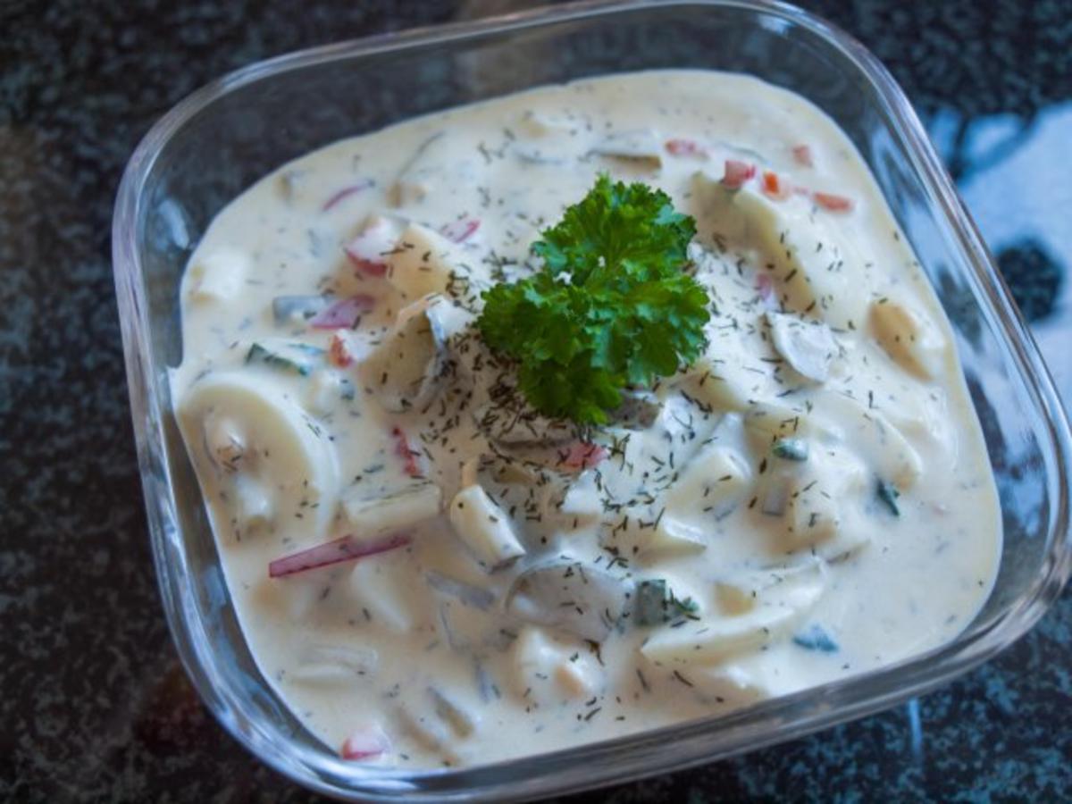 Eiersalat mit Eier und Gewürzgurken - Rezept mit Bild - kochbar.de