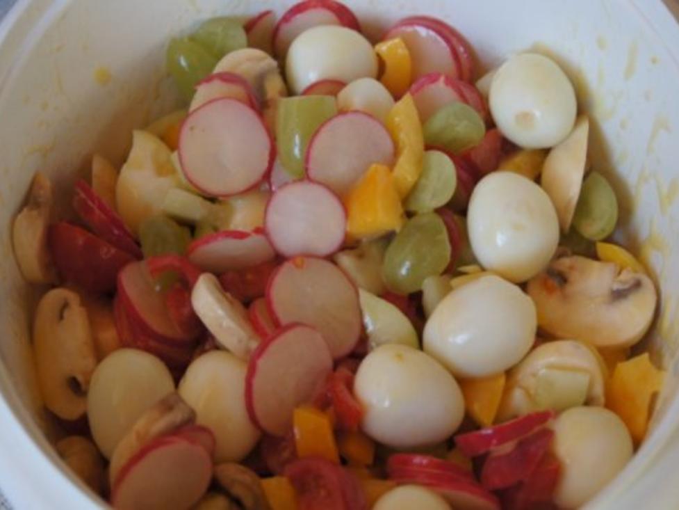 Gemischter Salat mit Wachteleiern - einfach - von MausVoh