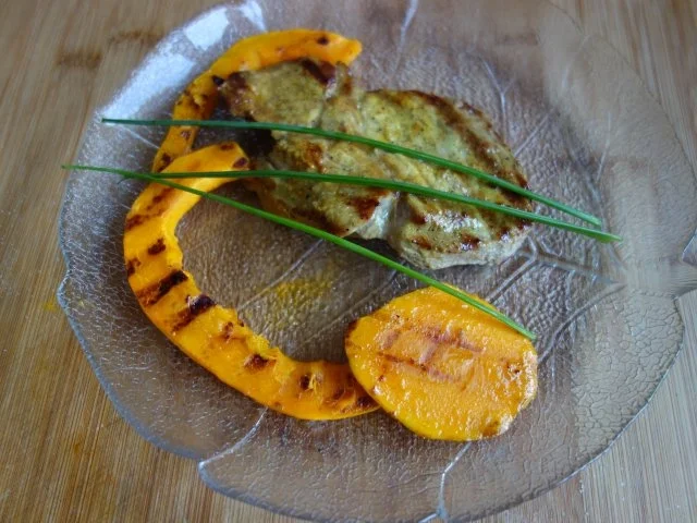 Schweinsschopf (-nacken) und Kürbis am Tischgrill - Rezept - Bild Nr. 7