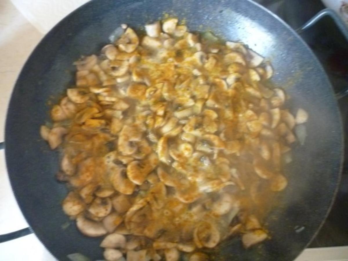 Vegetarisches - Champignons-Curry-Nudeln - Rezept - Bild Nr. 3