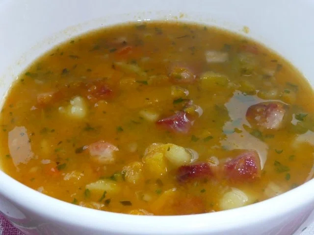 Butternut-Kürbis mit Zucchini, Kartoffeln und Speck - Rezept - Bild Nr. 2