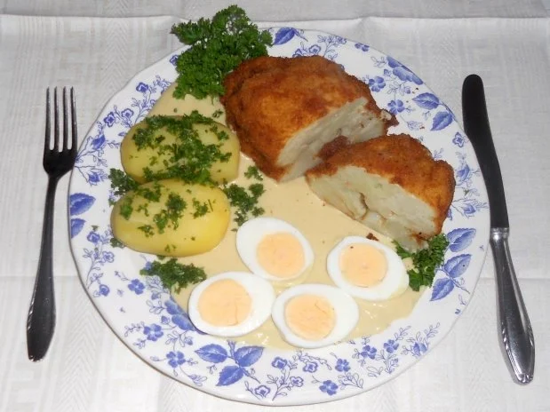 Gebackener Blumenkohl auf Senfbèchamel à la "Oòrndrasch" (Rzpt. um 1980) - Rezept - Bild Nr. 28