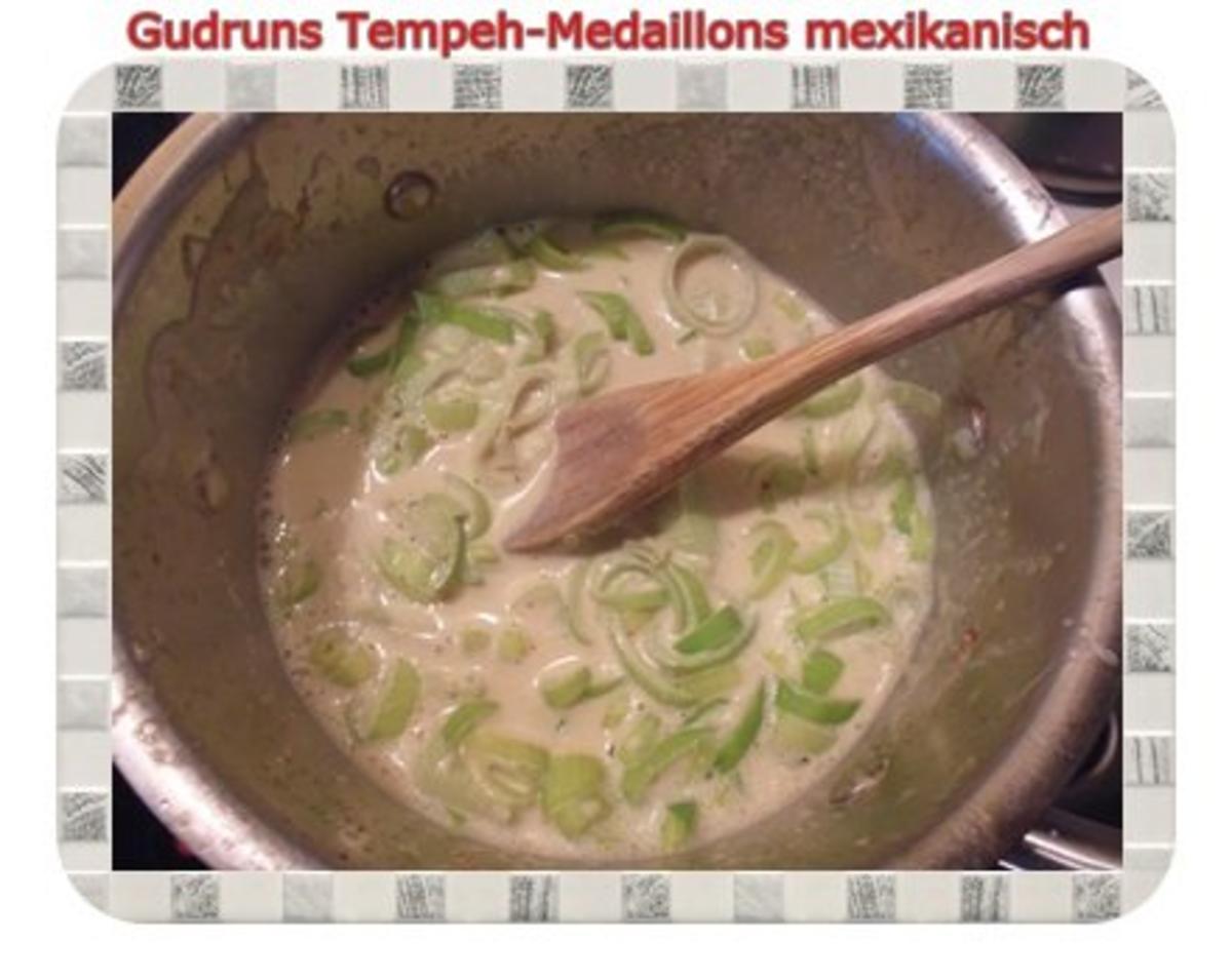 Vegetarisch: Tempeh-Medaillons mit Reis und Lauchsahne - Rezept - Bild Nr. 11