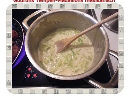 Vegetarisch: Tempeh-Medaillons mit Reis und Lauchsahne - Rezept - Bild Nr. 13