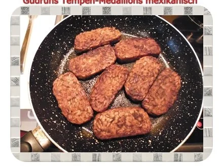 Vegetarisch: Tempeh-Medaillons mit Reis und Lauchsahne - Rezept - Bild Nr. 14