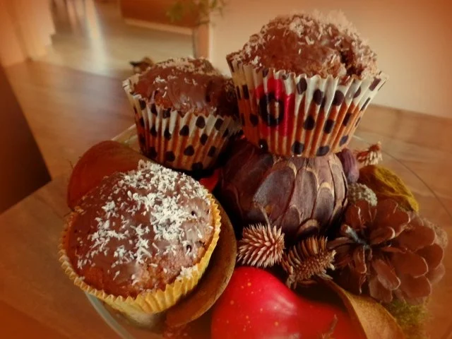 Kürbis-Kokos-Schoko-Muffins - Rezept
