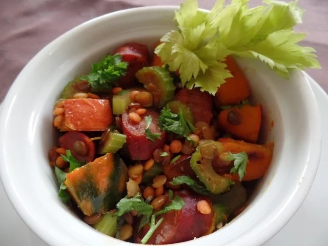 Rezept: Linsensalat mit Knacker Linsensalat mit Knacker - Rezept