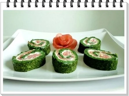 Spinat-Lachs-Frischkäse Rolle - Rezept - Bild Nr. 2