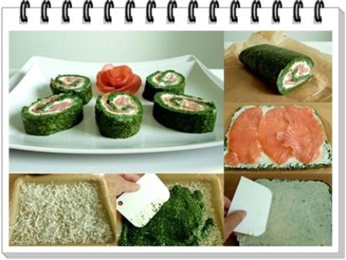 Spinat-Lachs-Frischkäse Rolle - Rezept - Bild Nr. 31