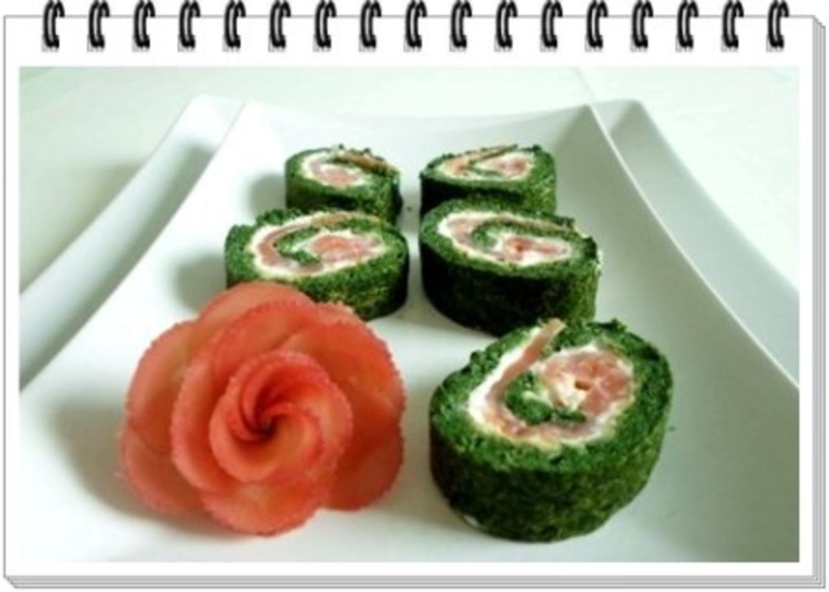 Spinat-Lachs-Frischkäse Rolle - Rezept - Bild Nr. 34