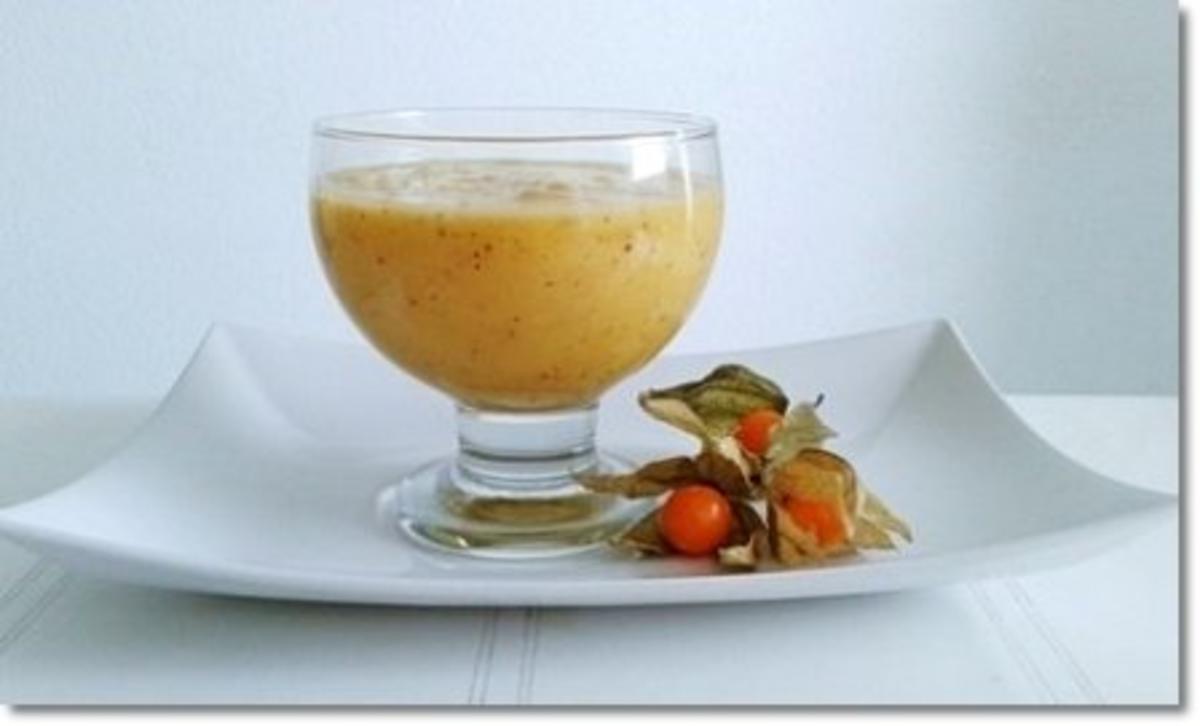 „Goldener Oktober Smoothie“ mit Lampionblumen - Rezept - Bild Nr. 2