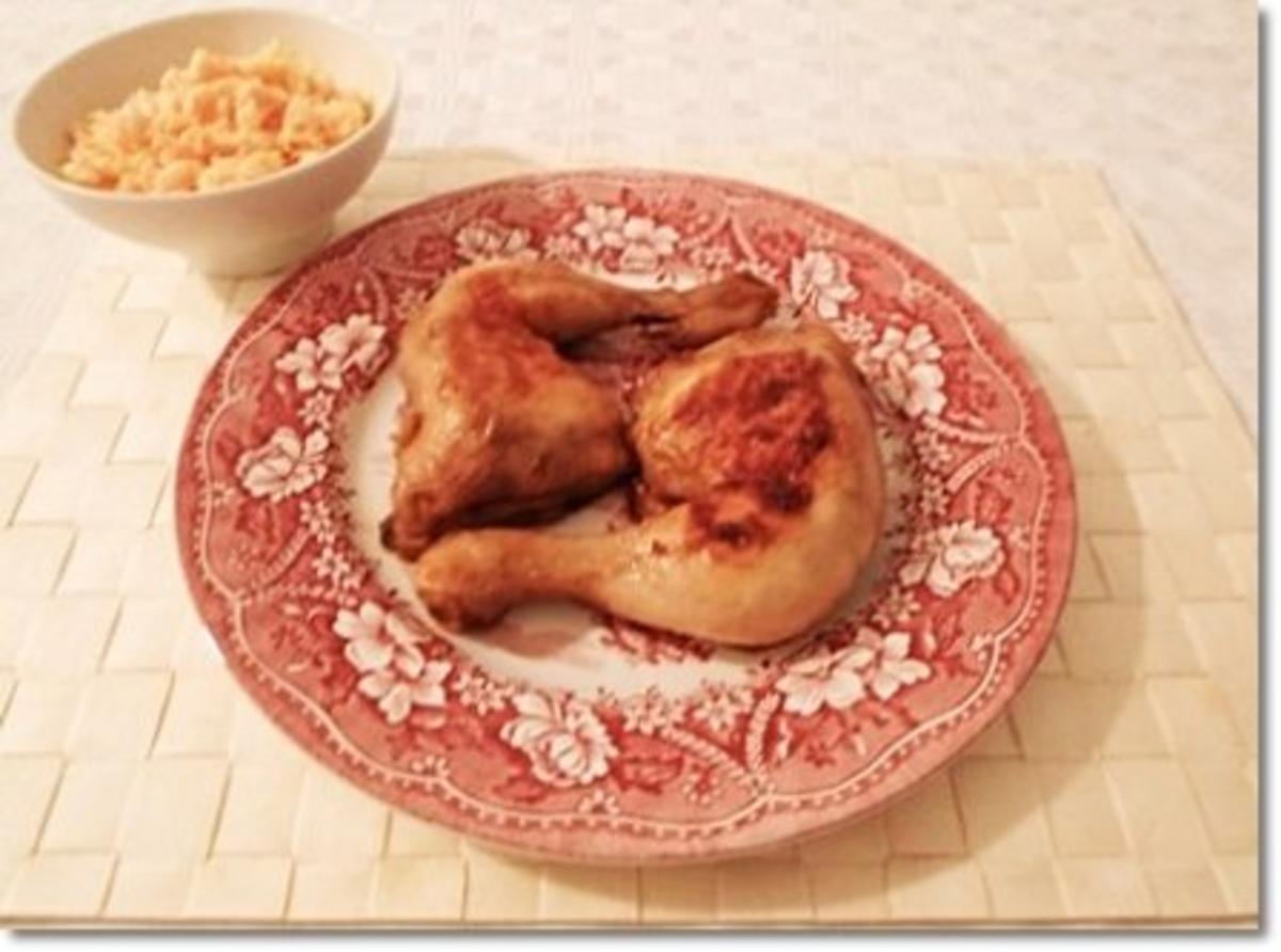 Hähnchenschenkel mit Kartoffelklöße und Selleriesalat dazu - Rezept - Bild Nr. 21
