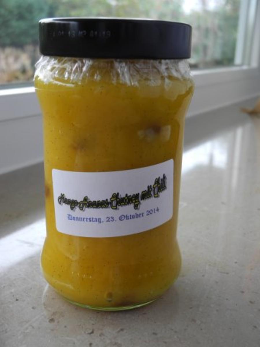Mango-Ananas-Chutney mit Chili - Rezept
