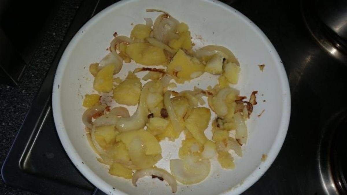 Pfannengerichte: Kartoffel - Zwiebel - Rotwurst - Sauerkraut - Reste Pfanne - Rezept - Bild Nr. 3