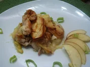 Hähnchen-Porree-Apfel-Auflauf - Rezept