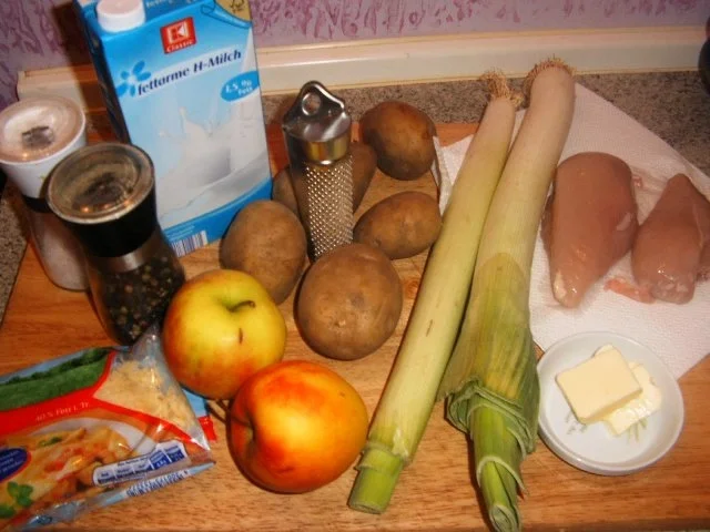 Hähnchen-Porree-Apfel-Auflauf - Rezept - Bild Nr. 2