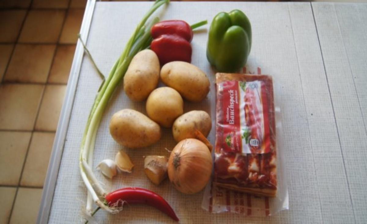 Bratkartoffelpfanne mit Speck und Gemüse - Rezept - Bild Nr. 2