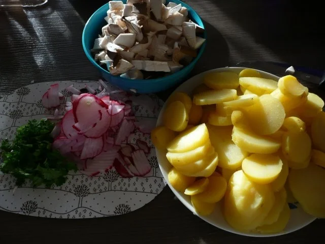 ☼ Seitlinge in Bratkartoffeln, mal eine andere Version im Herbst. - Rezept - Bild Nr. 2