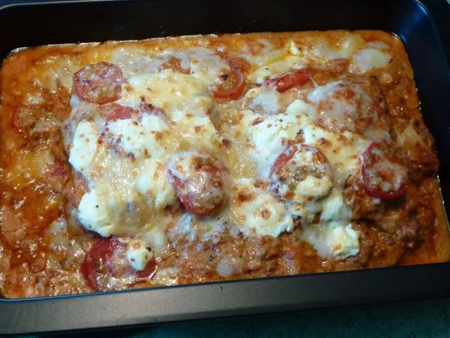 Rezept: Würzige Lasagne mit zweierlei Käse Würzige Lasagne mit zweierlei Käse - Rezept