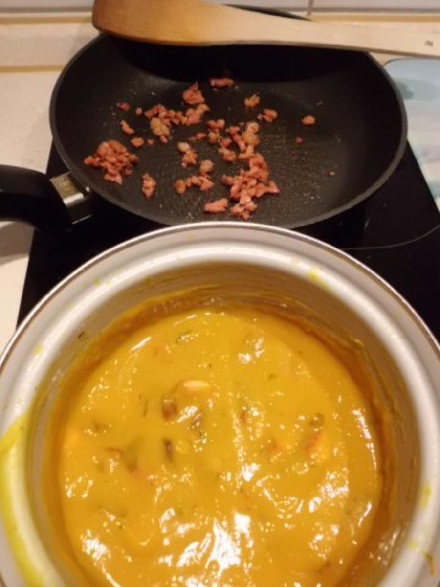 Suppe: Kürbiscremesuppe mit Tomate und Speck - Rezept - Bild Nr. 7