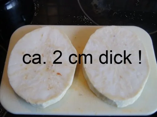 Sellerieschnitzel mit Crème fraîche Champignons und Sellerie-Kartoffel-Stampf - Rezept - Bild Nr. 3