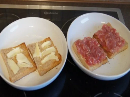 Schinkenmett-Champignon-Toast - Rezept - Bild Nr. 4