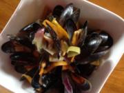 Die Muschelzeit beginnt-lecker Miesmuscheln in Gemüse-Weißwein Sud - Rezept