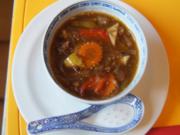 Saure chinesische Suppe mit Mett à la Papa - Rezept